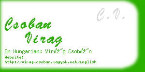 csoban virag business card